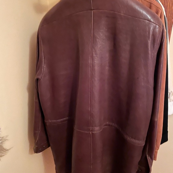 Men’s smooth leather coat - Picture 2 of 3